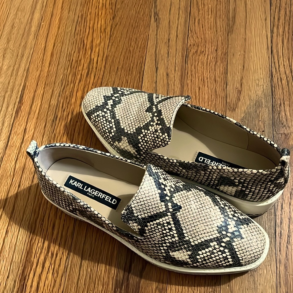 Karl Lagerfeld snake skin shoes.